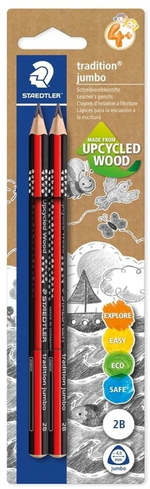 Staedtler STAEDTLER Bleistift Tradition Jumbo 2B Dreikantform 2Stk. retail