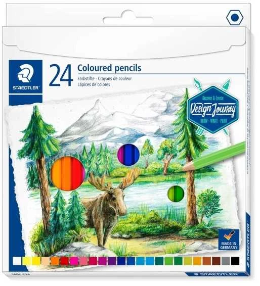 Staedtler šešiakampės kreidelės 24 spalvų Design Journey