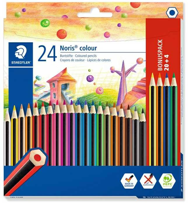 Spalvoti pieštukai STAEDTLER Noris Colour, 24 vnt.