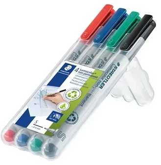 Staedtler sauso trynimo žymeklis LUMOCOLOR 311S, 4 vnt. pakuotėje (STA003)