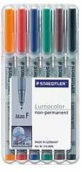 Staedtler STAEDTLER Folienstift Lumocolor F nonperm 6St