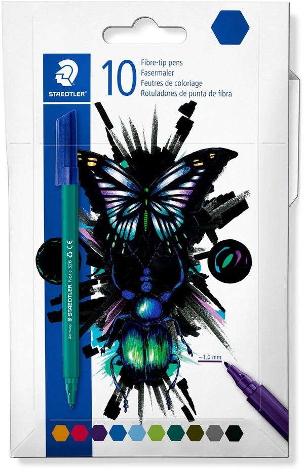Staedtler STAEDTLER flomasteriai cool & cute 10 vnt. rinkinys kartoninėje dėžutėje retail