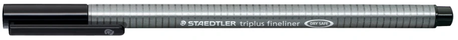 Vienkartinis rašiklis STAEDTLER TRIPLUS FINELINER 334, 0,3 mm, juoda