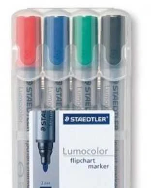Staedtler LUMOCOLOR žymeklis ant popieriaus lapo, 4 spalvų dėkle (STA308)