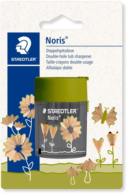 Drožtukas Staedtler Noris, dvigubas apvalus, BK, mažmeninė prekyba