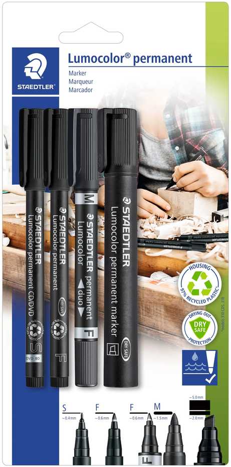Staedtler STAEDTLER Marker Set Lumocolor 4St