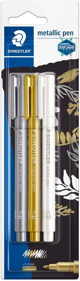Staedtler metalinių žymeklių rinkinys, 3 spalvos, Nr. 7856