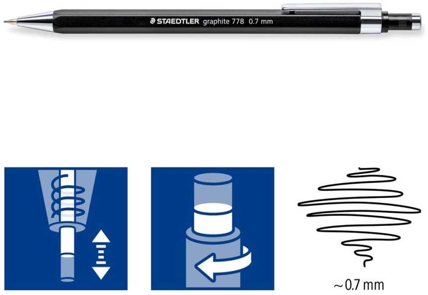Staedtler STAEDTLER Druckbleistift graphite 0.7 juodas