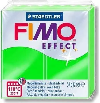 Fimo Plastikiniai masė termoreaktyvus poveikis neon žalia 57g