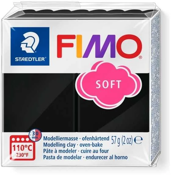 Staedtler Modelinas FIMO SOFT, 57 g, juoda sp.