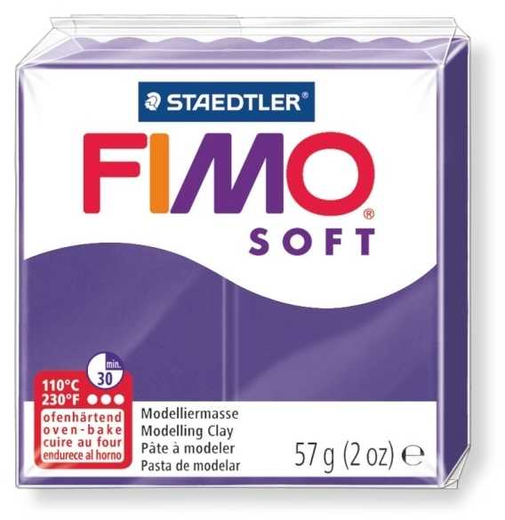 Modelinas FIMO SOFT, 57 g, slyvų violetinė sp.