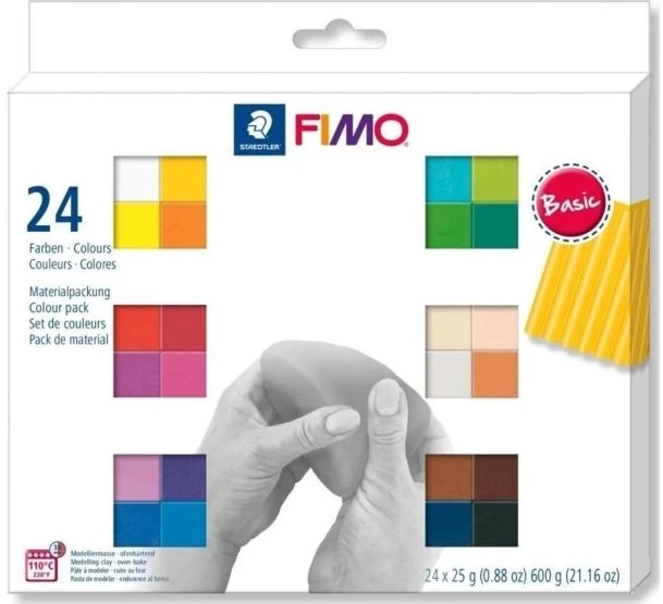 FIMO rinkinys Mod.masse Fimo soft MP Basic Colours 24 vnt.