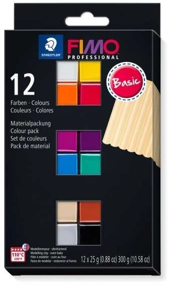 Staedtler FIMO - profesionalus modeliavimo rinkinys, 12 x ½ kaladėlių (8043 C12-1)