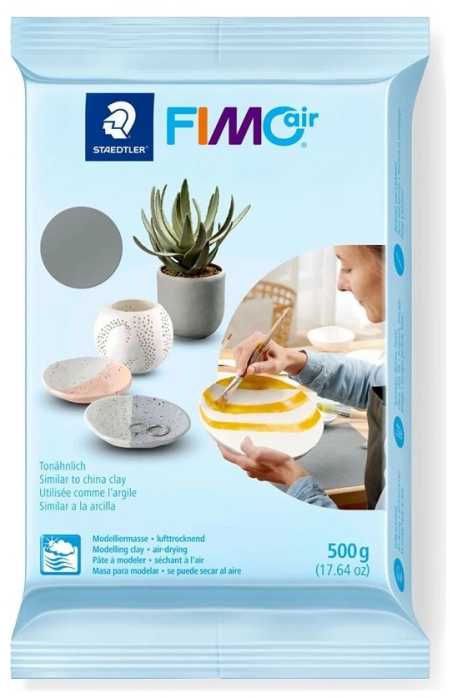 Modeliavimo masė - FIMO - FIMOair - Pilka - Džiūsta ore - 500g
