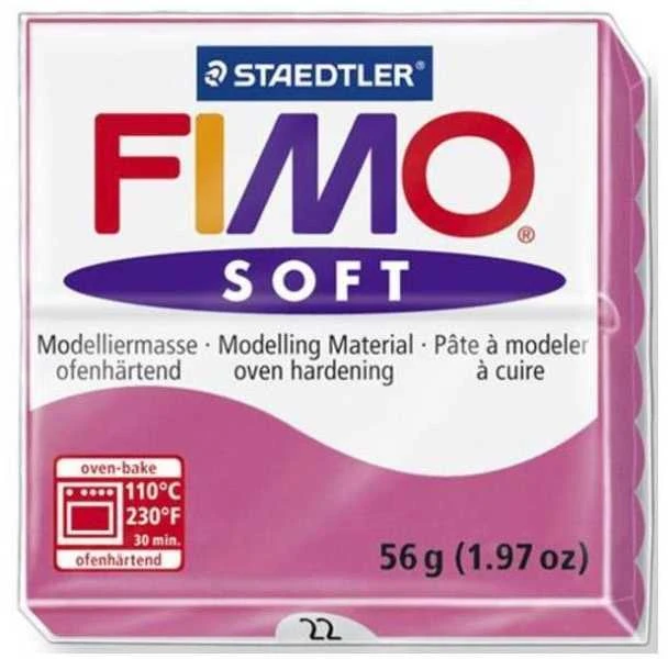 Modelinas FIMO SOFT, 57 g, aviečių raudona sp.