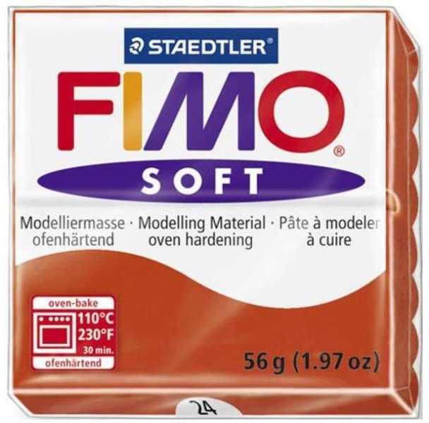 Staedtler Modelinas FIMO SOFT, 57 g, Indijos raudona sp.