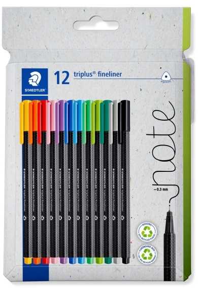 Staedtler STAEDTLER Fineliner triplus rPP, 12STück