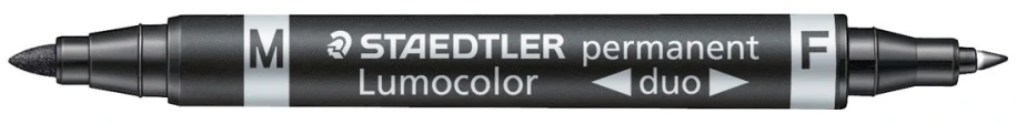 Staedtler MARKER STAEDTLER LUMOCOLOR 348 JUODA OKRAGŁA KOŃCÓWKA