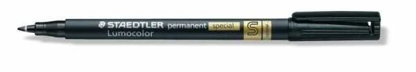 Staedtler Lumocolor 319, Juoda, Šepetėlis/Smulkus galiukas, Juoda, Polipropilenas (PP), Ploni/Itin ploni, 0,4 mm