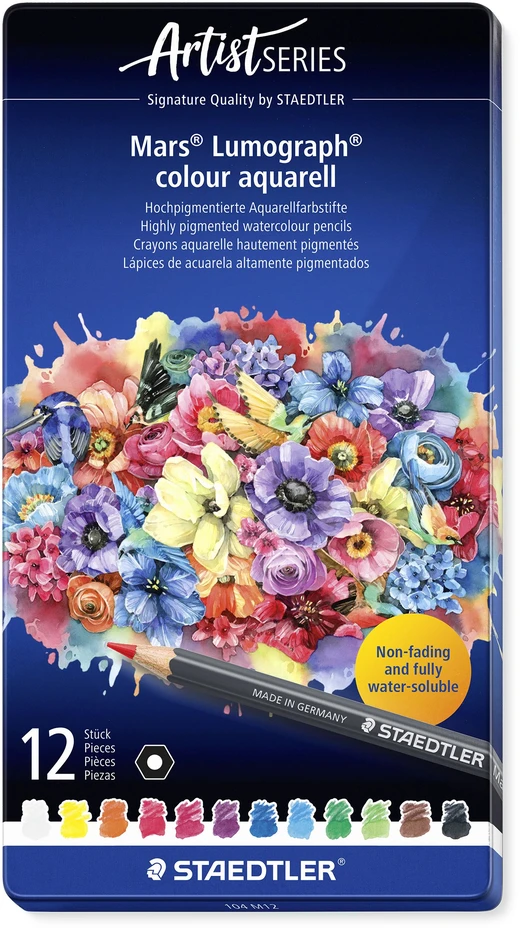 Staedtler – Mars Lumograph Aqua – 12 vnt. – 100 % PEFC (104 M12)