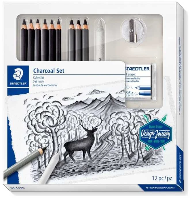 Staedtler Mars Lumograph, Įvairių spalvų, Juoda, Pilka, PEFC, 4,5 mm, 9 vnt.
