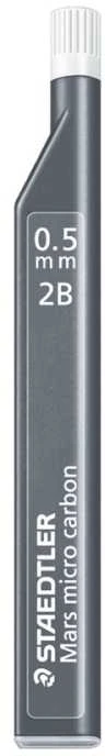 STAEDTLER grafitinis rašalas mikro pieštukui „Mars micro“, 0,5 mm, 2B
