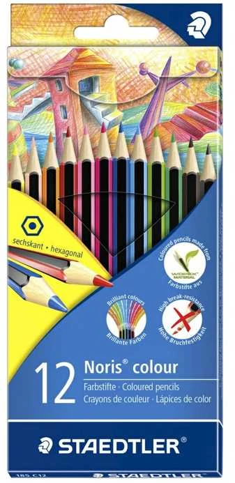 Pieštukai spalvoti STAEDTLER Noris, 12 spalvų