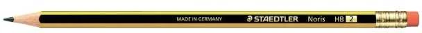 Staedtler Noris, HB, Juoda, Geltona, PEFC, 2 mm, 12 vnt., Vokietija