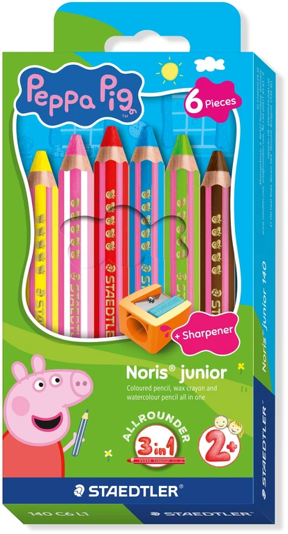 Staedtlerpeppa Pig Spalvinimo pieštukai „Peppa Pig“ (140 C6 L1), 6 vnt., rinkinys