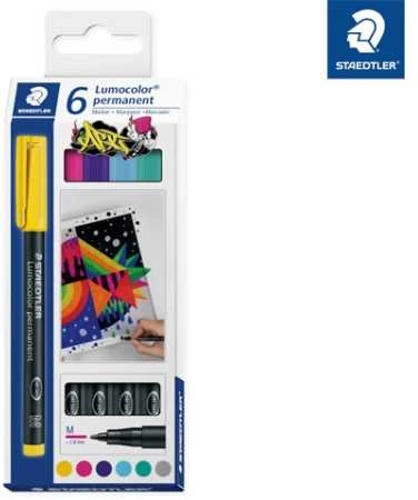 STAEDTLER 317C6 - Permanent-Universalstift M Set 6 Farben