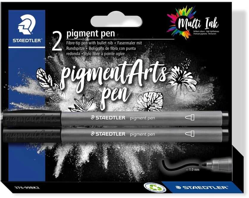 Staedtler MultiInk Pigment Arts intensywny długopis juoda komplektas 2 vnt. retail