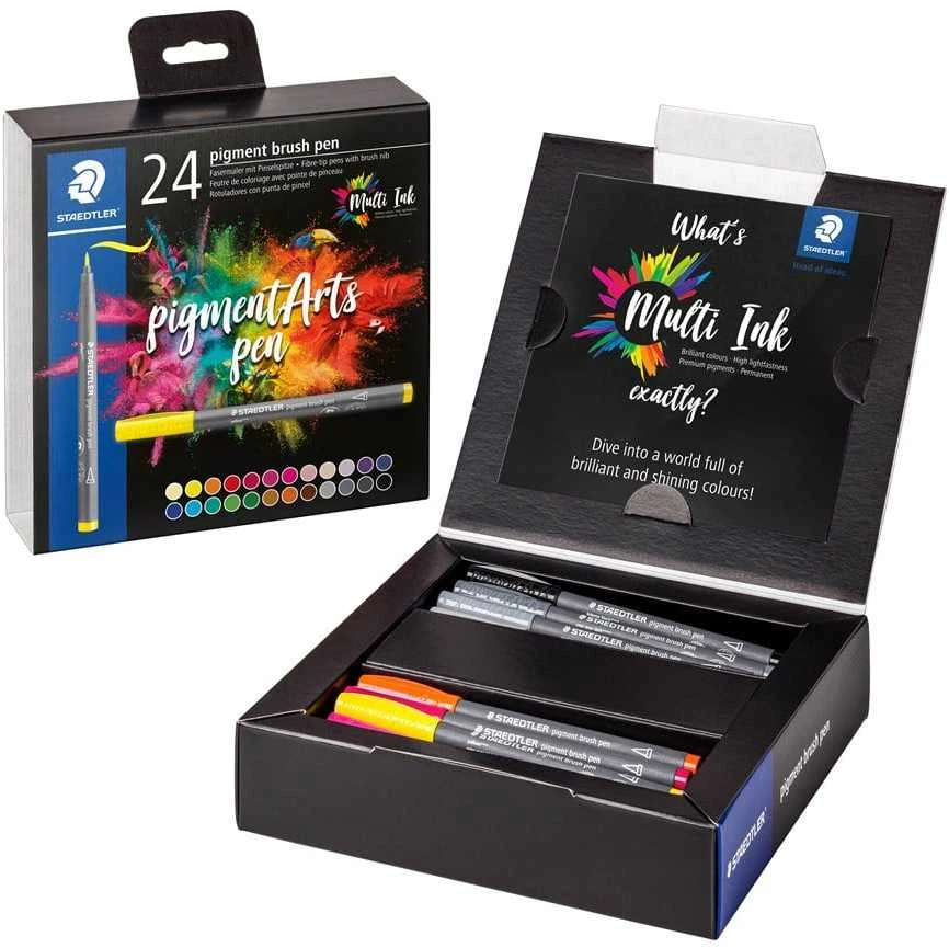 Staedtler STAEDTLER MultiInk Pigment Arts brush pen 24er-Set sort. retail