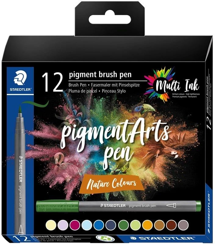 Staedtler STAEDTLER MultiInk Pigment Arts teptuko rašiklis 12er-Set Gamta mažmeninė prekyba