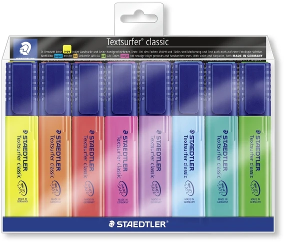 Staedtler STAEDTLER Textmarker Textsurfer clas 8St Dėklas