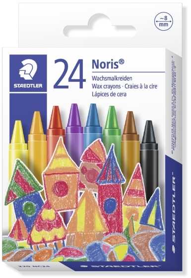 Vaško pieštukai Staedtler, 24 spalvos