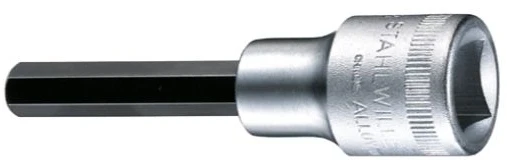 STAHLWILLE 3054/6, Galvučių rinkinys, 1/2", metrinis, 5 galvutės, 6 mm, chromuotas