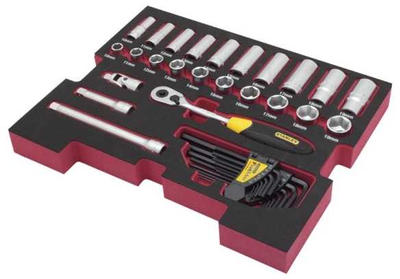 Įrankių komplektas Stanley FMHT0-74296; 3/8''; 38 vnt.
