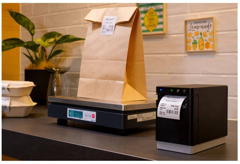 Star Micronics Europ MC-LABEL2 BRŪKŠNINĖS ETIKETĖS Spausdintuvas – REGULIUOJAMAS ETIKETĖS PLOTIS SU MAKS.
