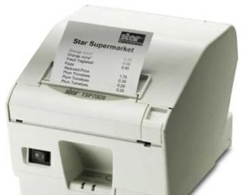Spausdintuvas Star Micronics TSP743-24 II BALTA AUKŠTO SLYDIMO JUOSTĖ - SU PJOVIKLIU BE MAITINIMO BLOKO