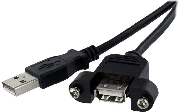 StarTech.com USBPNLAFAM1 USB kabelis 0,3 m 2,0 USB A lydmetalis