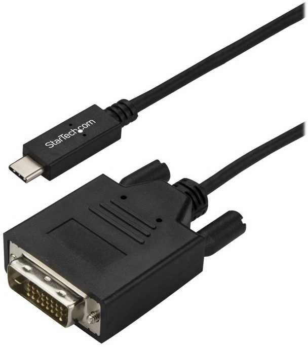 Kabelis USB StarTech USB-C - DVI-D 3 m Juodas (CDP2DVI3MBNL)