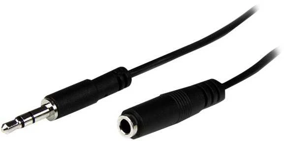Kabelis StarTech Jack 3.5mm - Jack 3.5mm 1m juoda (MU1MMFS)