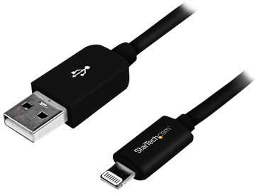USB kabelis StarTech USB-A - Žaibas 2 m Juodas (USBLT2MB)