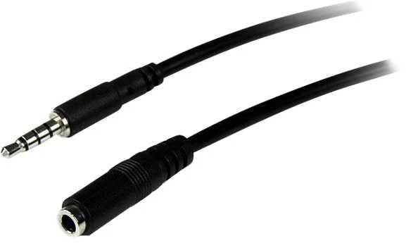 Kabelis StarTech Jack 3.5mm - Jack 3.5mm 2m juoda (MUHSMF2M)