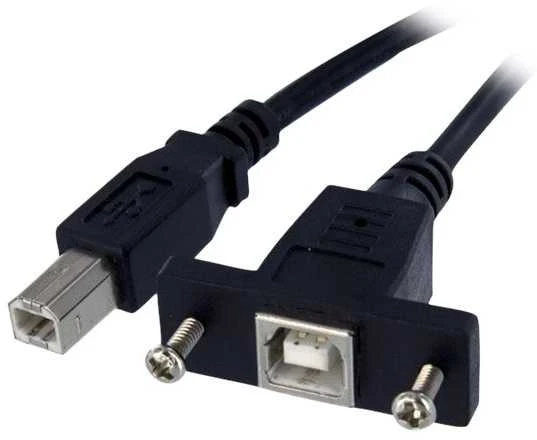 Kabelis USB StarTech USB-B - USB-B 0.9 m Juodas (USBPNLBFBM3)