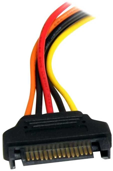 StarTech SATA 15 kontaktų – SATA 15 kontaktų, 0,2 m, daugiaspalvis (SATAPOWEXT8)