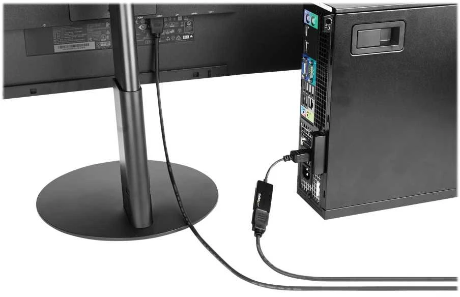 StarTech DP2HD4K60S DisplayPort aktyvusis adapteris 1x DP 1.4 kištukas iki 1x HDMI 2.0 A motelis