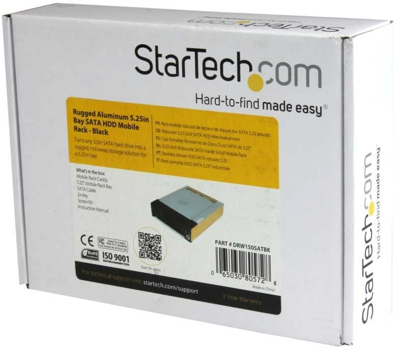 „StarTech“ SATA HDD MOBILIŲJŲ stelažų gaubtas (DRW150SATBK)