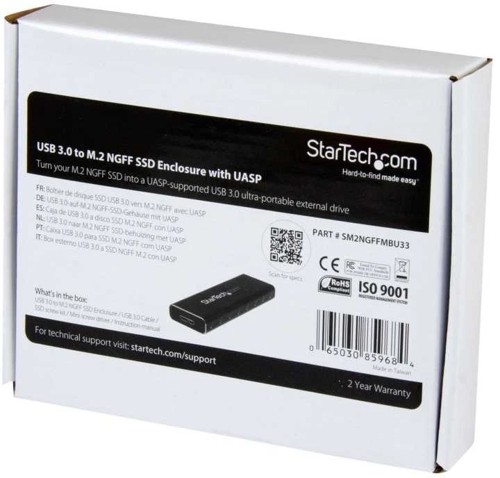 StarTech M.2 SATA SSD laikiklis – USB 3.0 (SM2NGFFMBU33)