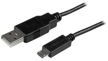 Kabelis USB StarTech USB-A - microUSB 0,5 m Juodas (USBAUB50CMBK)
